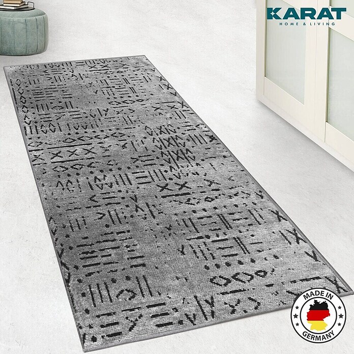 Teppichläufer Vena (Silber, 100 x 80 cm, 65 % Baumwolle, 35 % Polyester) | BAUHAUS