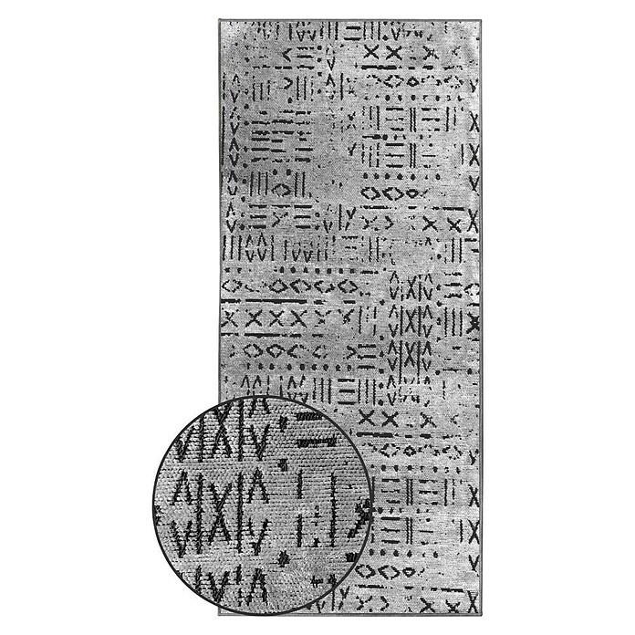 Teppichläufer Vena (Silber, 100 x 80 cm, 65 % Baumwolle, 35 % Polyester) | BAUHAUS
