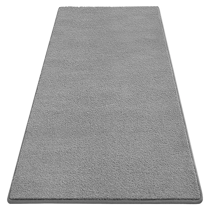 Kurzflorteppich Dynasty - Silbergrau, 100 x 100 cm, 100 % Polypropylen - Nahaufnahme eines modernen, grauen Teppichs, der eine weiche Textur und subtile Farbvariationen aufweist. Ideal für ein stilvolles Ambiente.