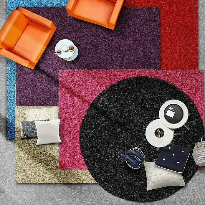 Hochflorteppich Barcelona - Schwarz, 450 x 200 cm, 100 % Polypropylen - Vielfältige Teppichkollektion in verschiedenen Farben und Formen für ein stilvolles Ambiente im Wohnbereich.