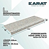 Stufenmatte Geneva (65 x 23,5 cm, Silber, Rechteck) | BAUHAUS
