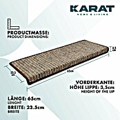 Stufenmatte Geneva (65 x 23,5 cm, Braun, Rechteck) | BAUHAUS