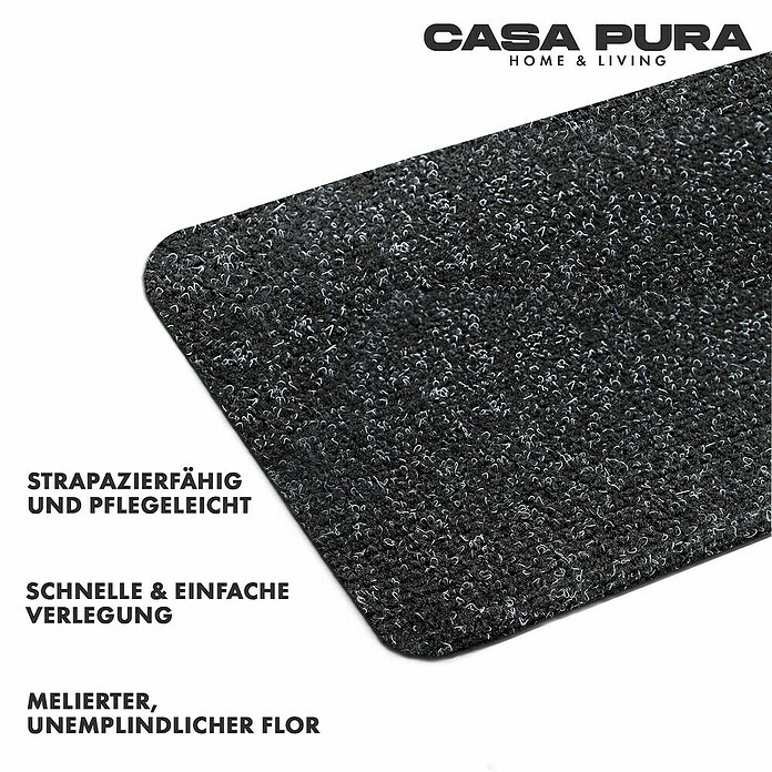 Stufenmatte Leipzig (60 x 25 cm, 100 % Polypropylen, Anthrazit) | BAUHAUS