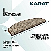 Stufenmatte Geneva (65 x 23,5 cm, Braun, Halbrund) | BAUHAUS