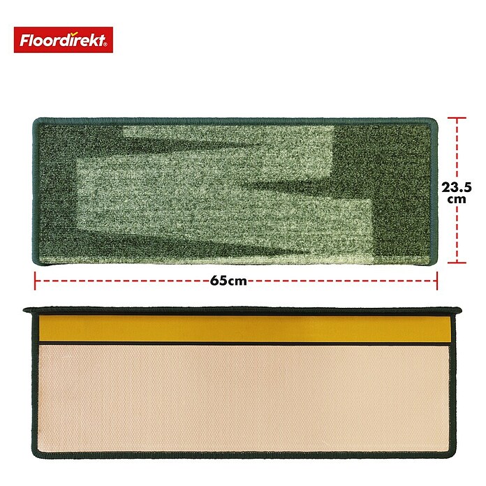 Stufenmatte Veneto (65 cm x 23,5 cm x 8,5 mm, Grün, Rechteck) | BAUHAUS