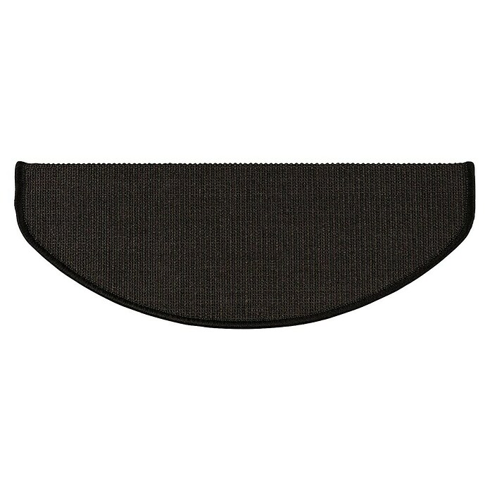 Stufenmatte Sisal (65 x 23,5 cm, Schwarz, Halbrund) | BAUHAUS