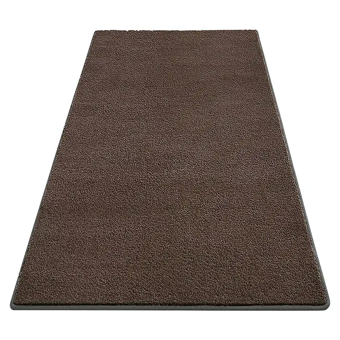 Kurzflorteppich Dynasty - Schlamm, 100 x 100 cm, 100 % Polypropylen - Brauner Teppich mit einem schlichten Design. Der Teppich hat eine leicht raue Oberfläche. Ideal für Wohnzimmer und Schlafzimmer.