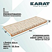 Stufenmatte Geneva (65 x 23,5 cm, Beige, Rechteck) | BAUHAUS