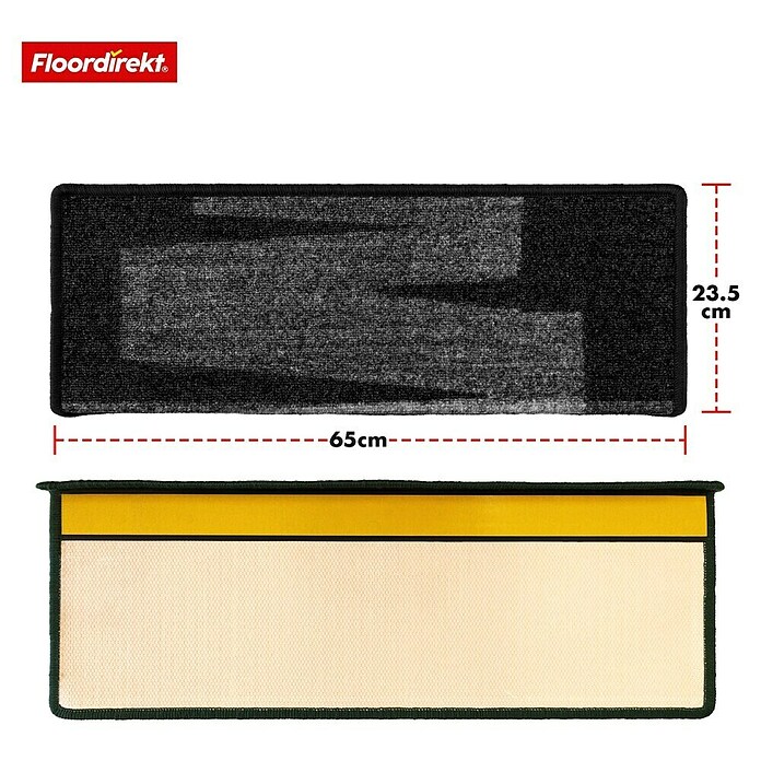 Stufenmatte Veneto (65 cm x 23,5 cm x 8,5 mm, Schwarz, Rechteck) | BAUHAUS