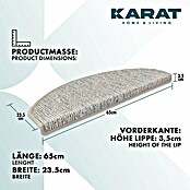 Stufenmatte Geneva (65 x 23,5 cm, Silber, Halbrund) | BAUHAUS