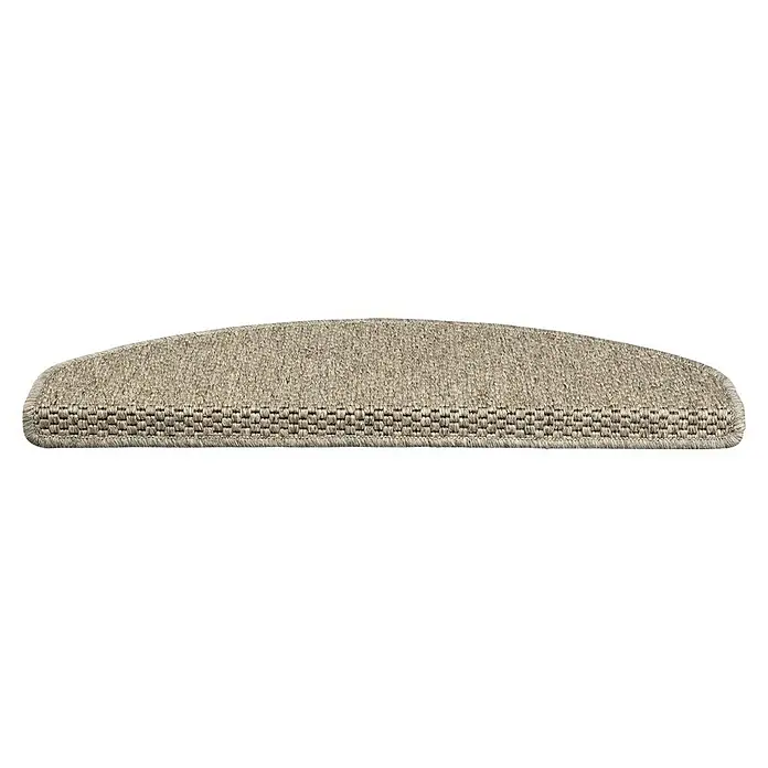 Stufenmatte Kalkutta - 65 x 23,5 cm, Taupe, Halbrund - Ein beiger Teppich für Treppenstufen. Die hochwertige Verarbeitung und das robuste Material sorgen für Sicherheit und Komfort.