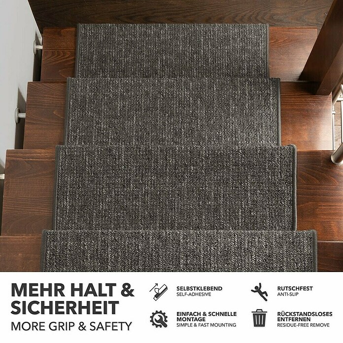 Stufenmatte Alto (65 cm x 23,5 cm x 8 mm, Anthrazit, Rechteck) | BAUHAUS