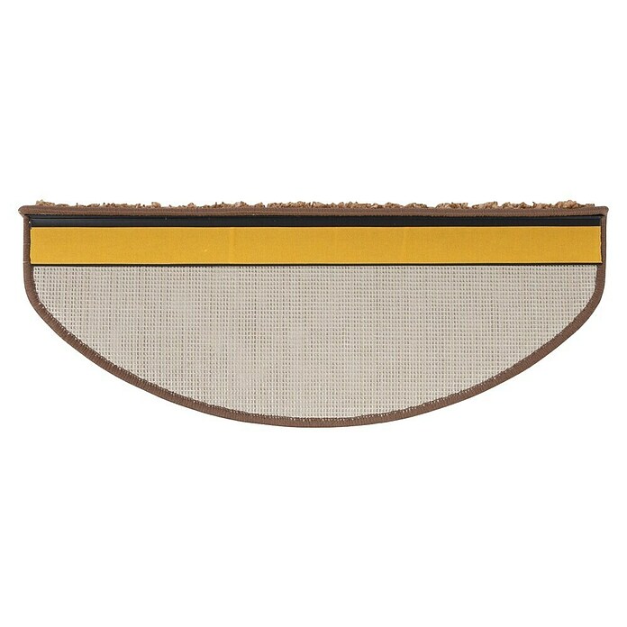 Stufenmatte Shaggy (65 x 23,5 cm, Hellbraun, Halbrund) | BAUHAUS