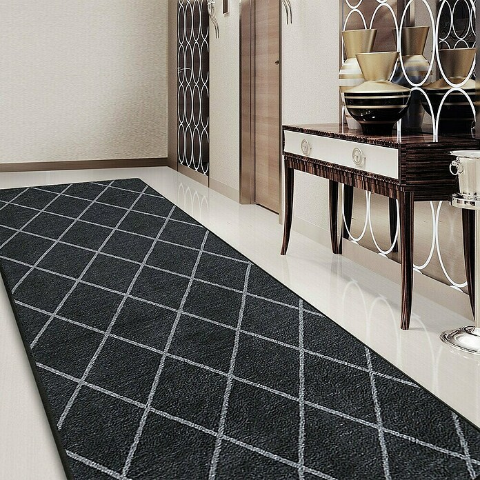 Teppichläufer Cosenza (Schwarz, 400 x 80 cm, 100 % Polyamid) | BAUHAUS