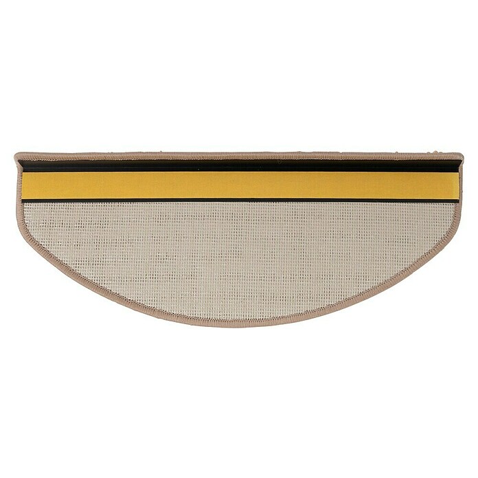 Stufenmatte Shaggy (65 x 23,5 cm, Beige, Halbrund) | BAUHAUS