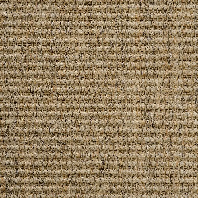Flachgewebeteppich Sylt - Kork, 200 x 150 cm, 100 % Sisal - Nahaufnahme eines Sisalteppichs, der die Textur und das natürliche Material hervorhebt. Perfekt für organische Interieurs.