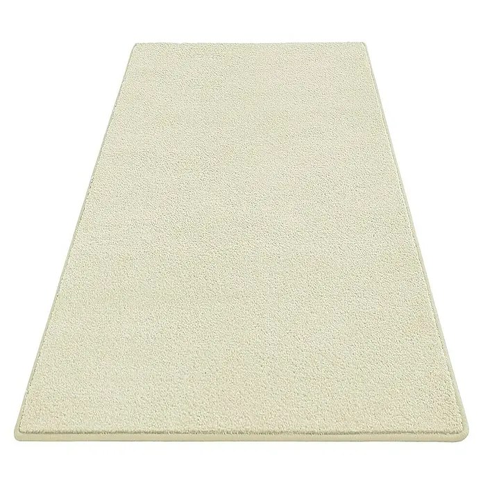 Kurzflorteppich Dynasty - Creme, 100 x 100 cm, 100 % Polypropylen - Ein beiger Teppich aus Kunstfaser mit einer feinen Textur, der sich ideal für Wohnräume eignet.