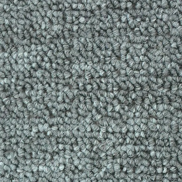 Flachgewebeteppich London - Hellgrau, 100 x 100 cm, 100 % Polypropylen - Detailaufnahme eines grauen Teppichs mit dichter, texturierter Oberfläche, ideal für Wohnräume.