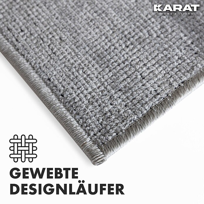 Teppichläufer Azade (Silber, 150 x 80 cm, 65 % Baumwolle, 35 % Polyester) | BAUHAUS