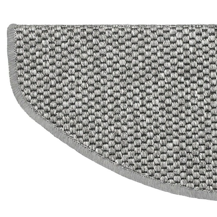 Stufenmatte Kalkutta (65 x 23,5 cm, Silber, Halbrund) | BAUHAUS