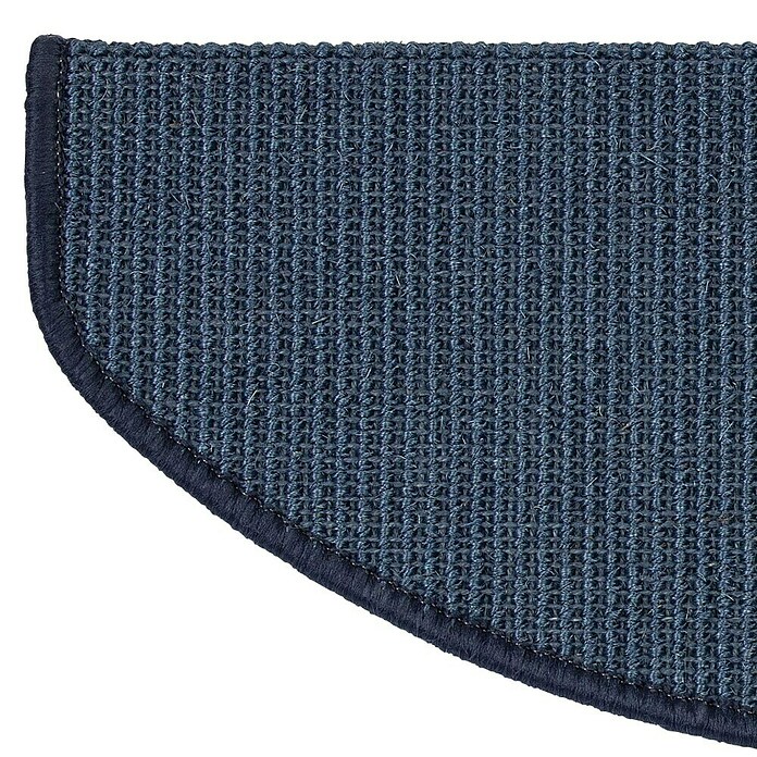 Stufenmatte Sisal (65 x 23,5 cm, Blau, Halbrund) | BAUHAUS