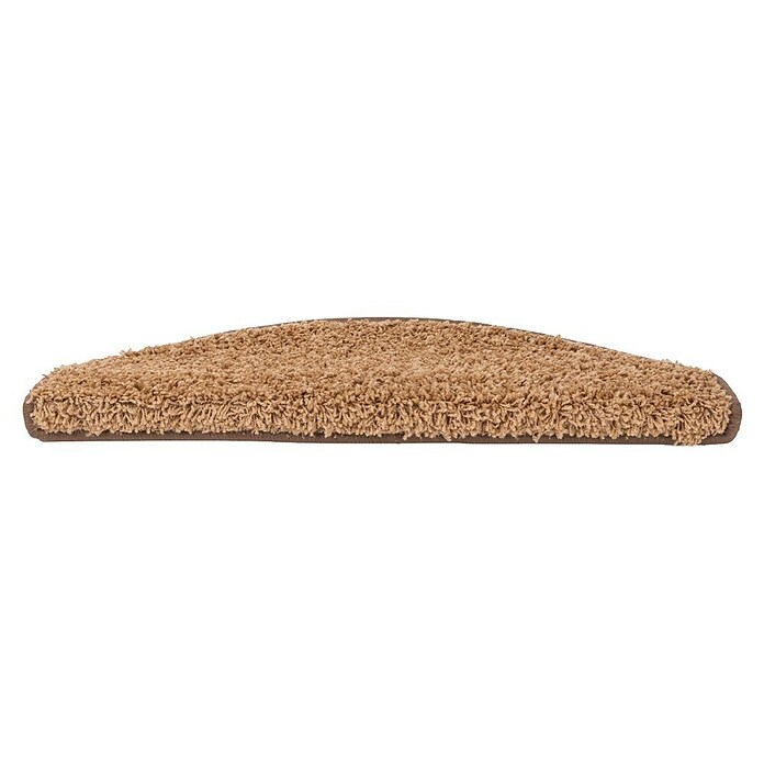 Stufenmatte Shaggy (65 x 23,5 cm, Hellbraun, Halbrund) | BAUHAUS