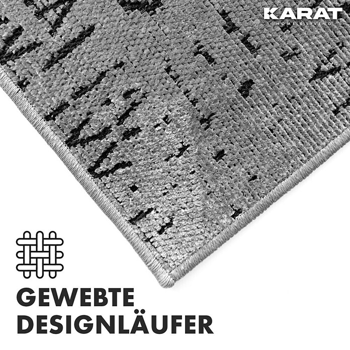 Teppichläufer Vena (Silber, 100 x 80 cm, 65 % Baumwolle, 35 % Polyester) | BAUHAUS