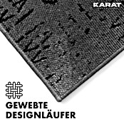 Teppichläufer Vena (Anthrazit, 450 x 80 cm, 65 % Baumwolle, 35 % Polyester) | BAUHAUS