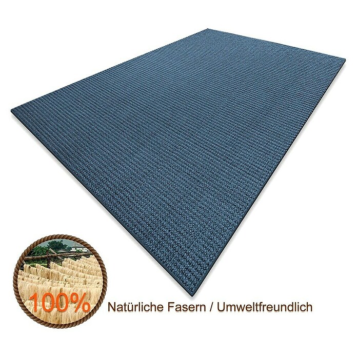 Flachgewebeteppich Sylt (Blau, 250 x 66 cm, 100 % Sisal) | BAUHAUS
