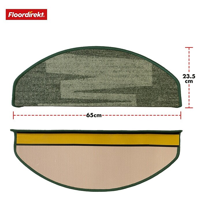Stufenmatte Veneto (65 cm x 23,5 cm x 8,5 mm, Grün, Halbrund) | BAUHAUS
