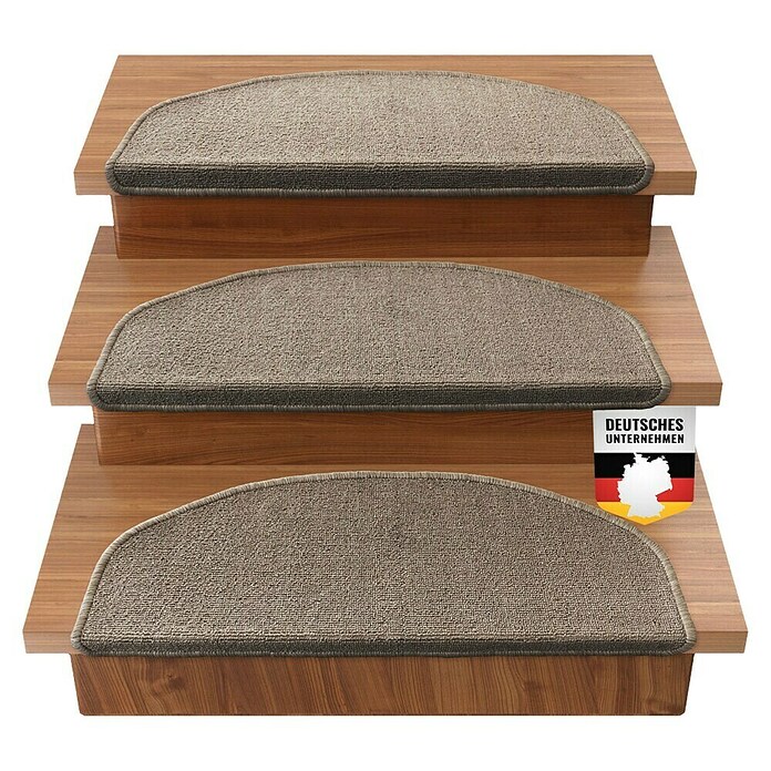 Stufenmatte London (65 x 24,5 cm, Braun, Halbrund) | BAUHAUS