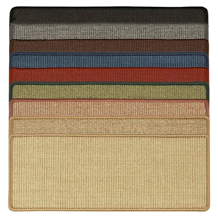 Stufenmatte Sisal - 65 x 23,5 cm, 100 % Sisal, Schwarz - Mehrfarbige Teppichstufenauflagen für Treppen, eine stilvolle und funktionelle Lösung zur Erhöhung der Sicherheit und des Komforts in Ihrem Zuhause.