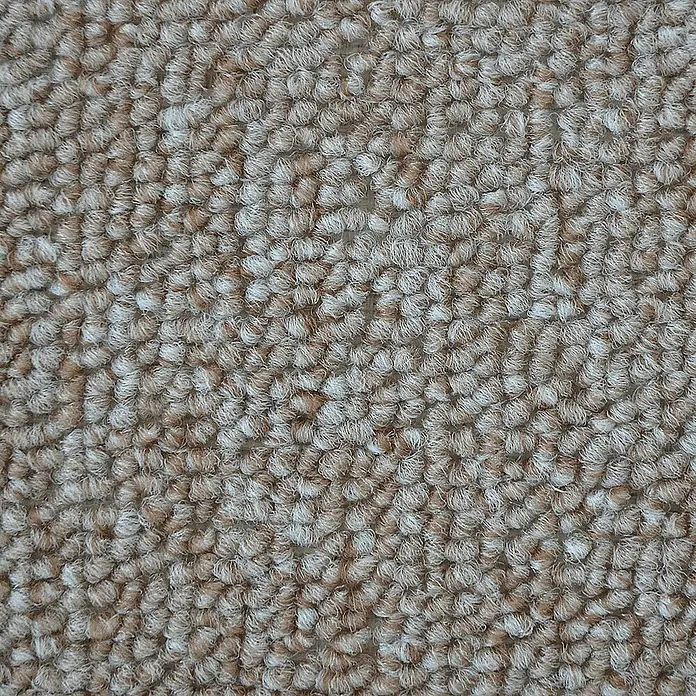 Flachgewebeteppich London - Beige, 100 x 100 cm, 100 % Polypropylen - Detailaufnahme eines beigen Teppichs mit einer dichten, getufteten Textur, ideal für Wohnräume.