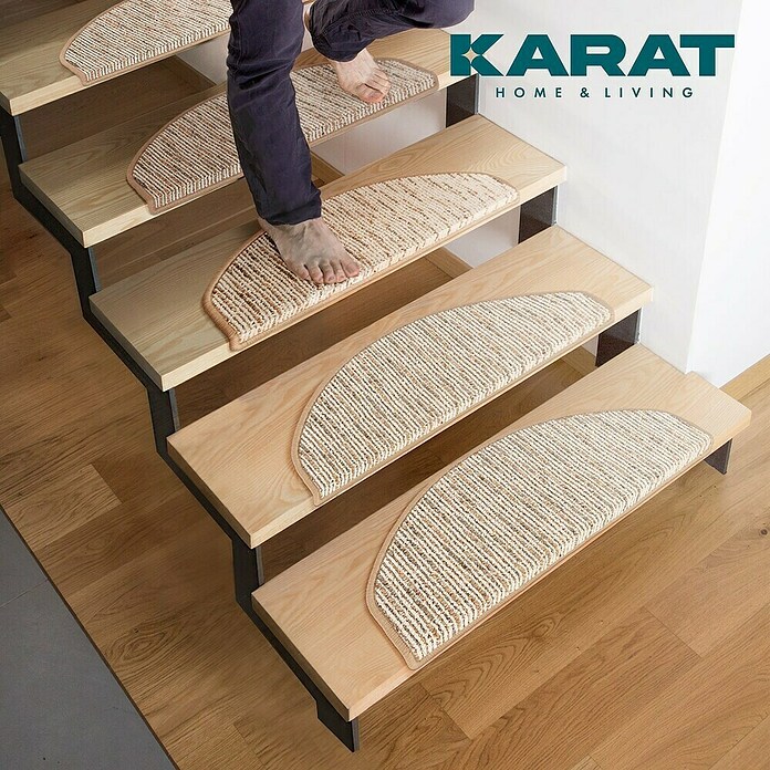 Stufenmatte Geneva (65 x 23,5 cm, Beige, Halbrund) | BAUHAUS