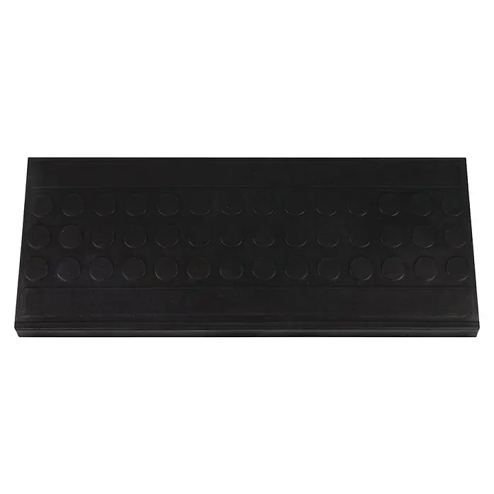 Stufenmatte Coin - 65 x 25 cm, 100 % Gummi, Schwarz - Schwarze Antirutschmatte mit Noppenstruktur für sicheren Halt und Schutz vor dem Verrutschen. Ideal für verschiedene Anwendungen.