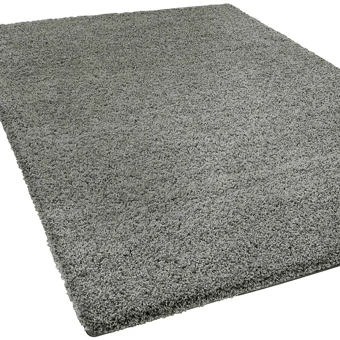Hochflorteppich Barcelona - Grau, 100 x 100 cm, 100 % Polypropylen - Grauer, hochfloriger Teppich, ideal für Wohn- und Schlafzimmer. Der Teppich sorgt für Wärme und Komfort in jedem Raum.\n