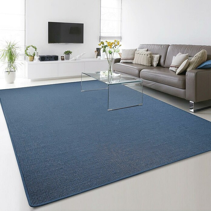 Flachgewebeteppich Sylt (Blau, 250 x 66 cm, 100 % Sisal) | BAUHAUS