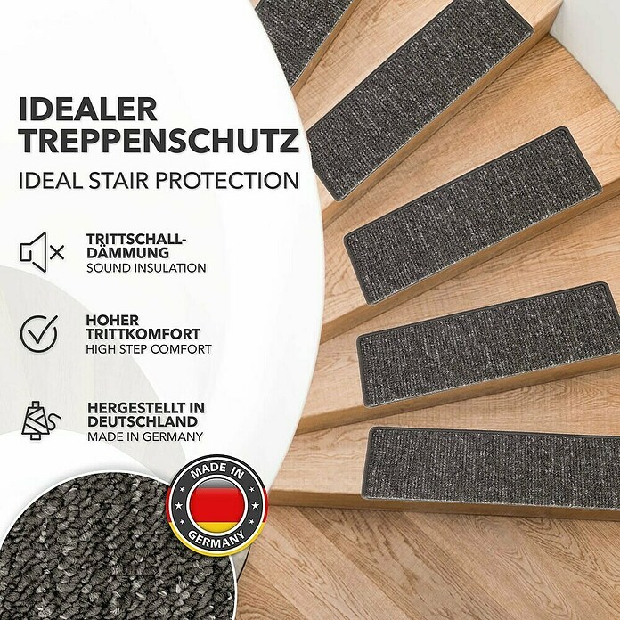 Stufenmatte Alto (65 cm x 23,5 cm x 8 mm, Anthrazit, Rechteck) | BAUHAUS