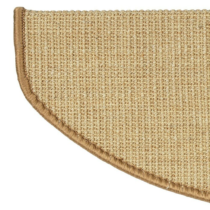 Stufenmatte Sisal (65 x 23,5 cm, Natur, Halbrund) | BAUHAUS