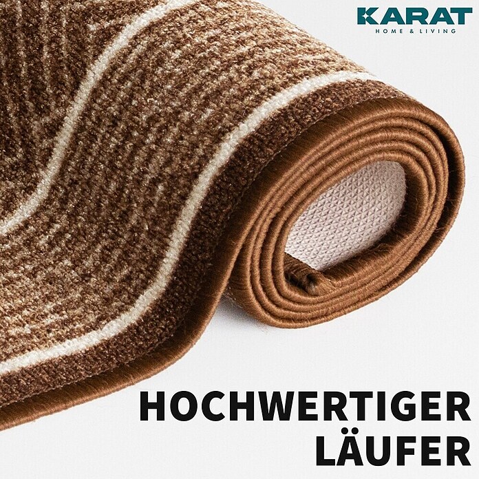 Teppichläufer Olymp (Braun, 450 x 80 cm, 100 % Polyamid) | BAUHAUS