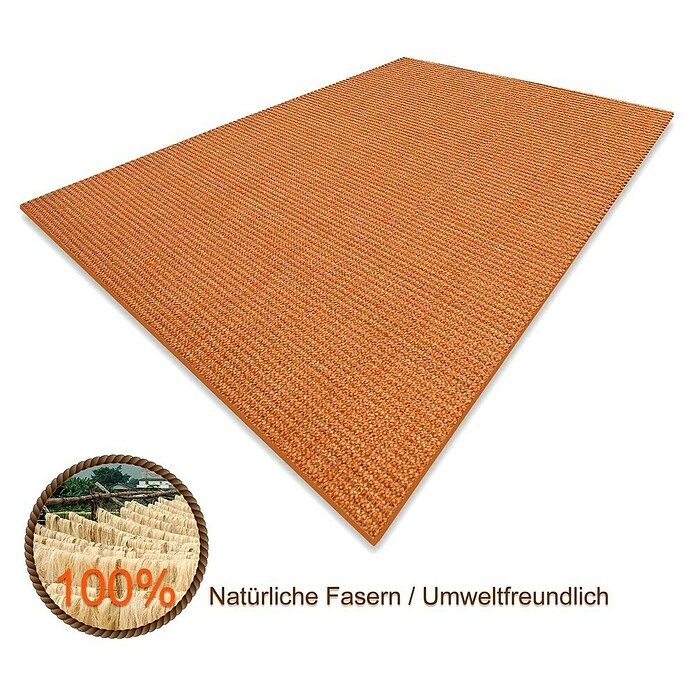 Flachgewebeteppich Sylt (Terra, 400 x 200 cm, 100 % Sisal) | BAUHAUS