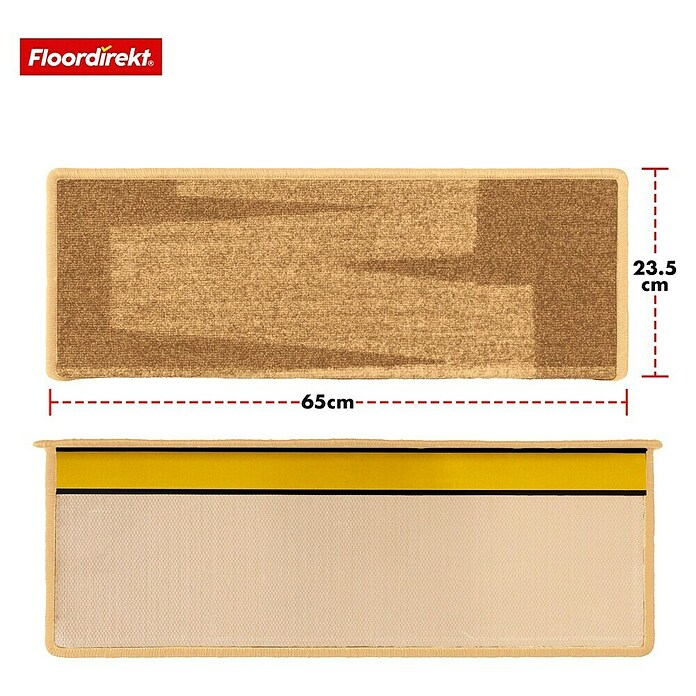 Stufenmatte Veneto (65 cm x 23,5 cm x 8,5 mm, Beige, Rechteck) | BAUHAUS