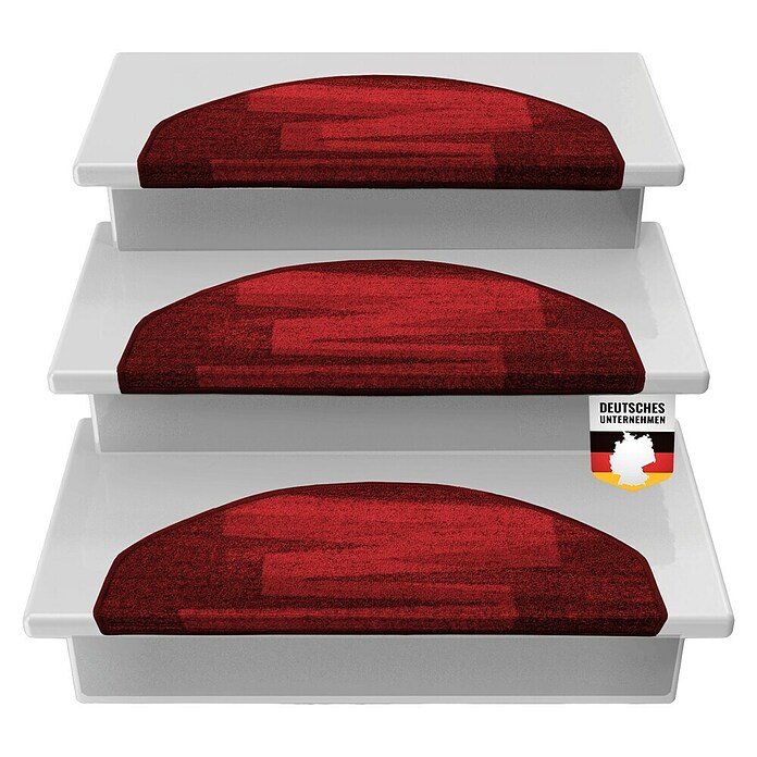 Stufenmatte Veneto (65 x 23,5 cm, Rot, Halbrund) | BAUHAUS