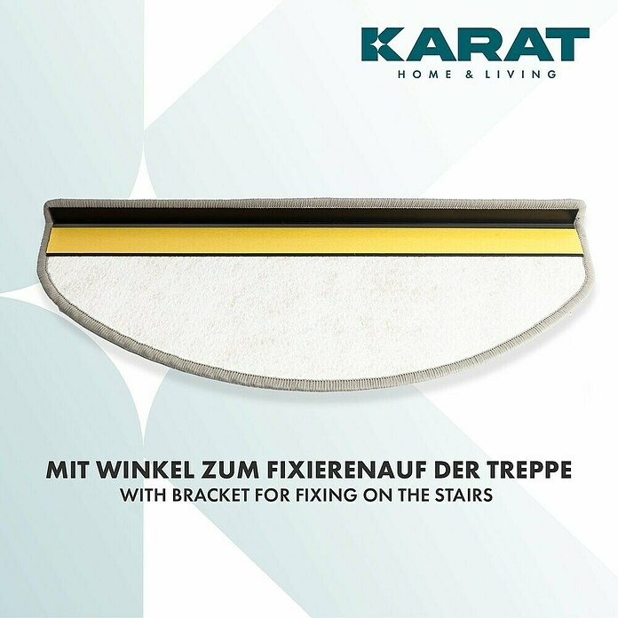Stufenmatte Geneva (65 x 23,5 cm, Silber, Halbrund) | BAUHAUS