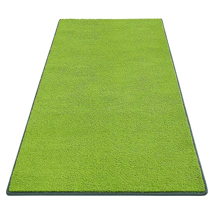 Kurzflorteppich Dynasty - Grün, 200 x 200 cm, 100 % Polypropylen - Ein hellgrüner, rechteckiger Teppich mit einem dichten, texturierten Flor, der eine weiche und einladende Oberfläche bietet. Ideal für jeden Raum.