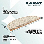 Stufenmatte Geneva (65 x 23,5 cm, Beige, Halbrund) | BAUHAUS