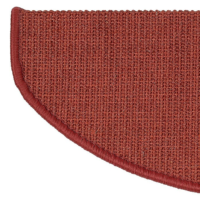 Stufenmatte Sisal (65 x 23,5 cm, Rot, Halbrund) | BAUHAUS