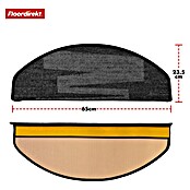 Stufenmatte Veneto (65 cm x 23,5 cm x 8,5 mm, Schwarz, Halbrund) | BAUHAUS