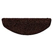 Stufenmatte Shaggy (65 x 23,5 cm, Dunkelbraun, Halbrund) | BAUHAUS