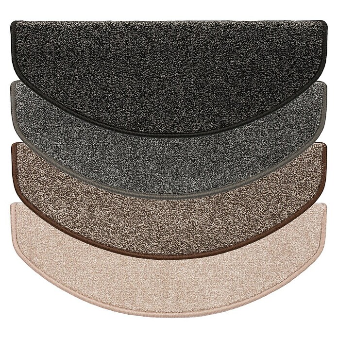 Stufenmatte Lyon (65 x 23,5 cm, Schwarz, Halbrund) | BAUHAUS
